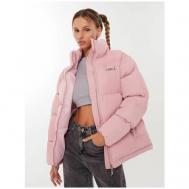 куртка   зимняя, оверсайз, подкладка, размер S, розовый Feelz