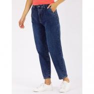 Джинсы мом  , полуприлегающие, завышенная посадка, размер 32, синий VK jeans