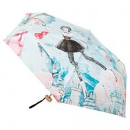 Мини-зонт , механика, 5 сложений, купол 94 см, 6 спиц, для женщин, голубой RainLab