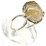 Кольцо , кварц, кварцит, размер 17.5, мультиколор Радуга Камня