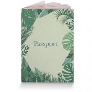 Обложка для паспорта , белый, зеленый Only upprint