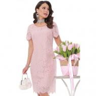 Платье , гипюр, размер 46, розовый DSTrend