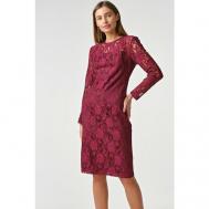 Платье , прилегающее, мини, открытая спина, подкладка, размер 44, фиолетовый, красный Fly