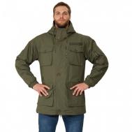 куртка  демисезонная, силуэт прямой, размер 52-54/5-6, хаки Без бренда