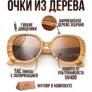 Солнцезащитные очки , бабочка, поляризационные, для женщин, коричневый Timbersun