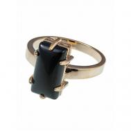 Кольцо помолвочное , оникс, размер 18, черный Lotus Jewelry