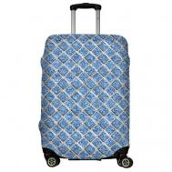 Чехол для чемодана , размер M, голубой, серый LeJoy