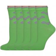 Носки , 5 пар, размер 23 (35-37), зеленый Palama