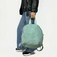 Рюкзак , текстиль, вмещает А4, внутренний карман, регулируемый ремень, бирюзовый Bobo