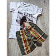 Пижама , бриджи, футболка, шорты, размер 48, серый Sebo