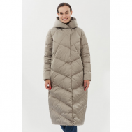 Пальто  , демисезон/зима, размер 50, бежевый Madzerini