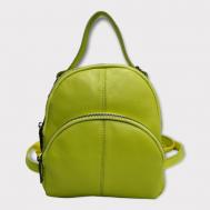 Рюкзак  слинг , натуральная кожа, внутренний карман, регулируемый ремень, зеленый BRUONO
