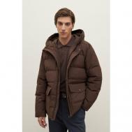 куртка  зимняя, силуэт прямой, утепленная, манжеты, водонепроницаемая, капюшон, размер 2XL, коричневый Finn Flare