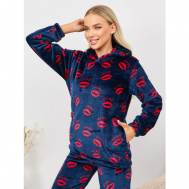 Пижама , размер 42-44, синий, красный Miki