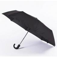 Мини-зонт , полуавтомат, 3 сложения, для мужчин, черный Jonas Hanway