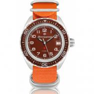 Наручные часы  Мужские наручные часы  Командирские 02032А, оранжевый Vostok