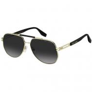 Солнцезащитные очки , прямоугольные, оправа: металл, для мужчин, черный Marc Jacobs