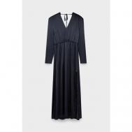 Платье , вискоза, полуприлегающее, миди, открытая спина, размер 42, черный Frenken