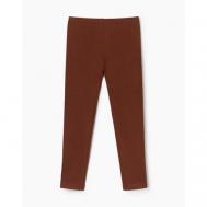 Брюки леггинсы  , прилегающий силуэт, повседневный стиль, размер 2-4г/98-104, коричневый GLORIA JEANS