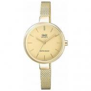 Наручные часы  женские QA15-010 Гарантия 1 год, золотой, бежевый Q&Q