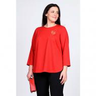 Блуза  , размер 52, красный Svesta