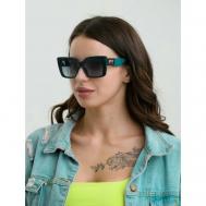 Солнцезащитные очки  ЕТ3404, кошачий глаз, оправа: пластик, поляризационные, с защитой от УФ, градиентные, для женщин, зеленый Еternal