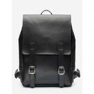 Рюкзак , отделение для ноутбука, вмещает А4, внутренний карман, регулируемый ремень, черный Lokis