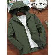 куртка , силуэт прямой, размер 3XL, зеленый GONTHWID