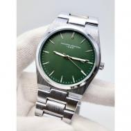 Наручные часы Мужские и женские кварцевые, электронные, подарок, часики с металлическим браслетом, серебряный, зеленый Mivo-World