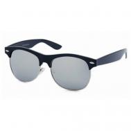 Солнцезащитные очки , оправа: металл, зеркальные, с защитой от УФ, черный Street Soul