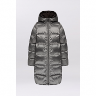 Пальто  , демисезон/зима, размер 54, серый, черный Madzerini