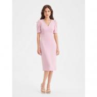 Платье-футляр , вискоза, в классическом стиле, прилегающее, размер M, розовый THE ROBE