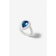 Кольцо , кристалл, размер 18, синий Beaded Breakfast
