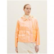куртка  , демисезон/лето, силуэт прямой, капюшон, карманы, размер L, оранжевый Tom Tailor
