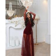Платье размер 42/46, бордовый Фабричная Турция