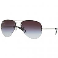 Солнцезащитные очки , авиаторы, оправа: металл, с защитой от УФ, серебряный Luxottica
