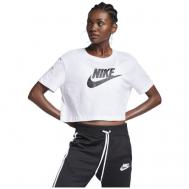 Футболка  для фитнеса , силуэт свободный, размер L, белый Nike