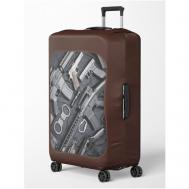 Чехол для чемодана , размер S, черный, коричневый CVT