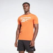 Беговая футболка , силуэт прямой, размер XS, оранжевый Reebok