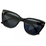 Солнцезащитные очки , прямоугольные, с защитой от УФ, градиентные, для женщин, черный ECOSKY