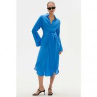Платье-рубашка , в классическом стиле, миди, размер 42, синий TOPTOP
