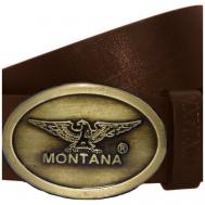 Ремень , размер 110, коричневый, золотой Montana