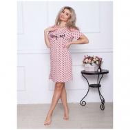 Сорочка  средней длины, трикотажная, размер 48, розовый Диана-Текс