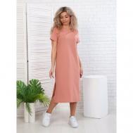 Платье , размер 48, бежевый, розовый IvCapriz