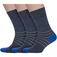 Мужские носки , 3 пары, размер 29-31, синий Akos
