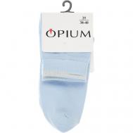 Носки , размер 38;39;40, голубой, белый Opium
