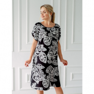 Платье , размер 50, черный Текстильный край