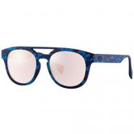 Солнцезащитные очки , квадратные, оправа: пластик, зеркальные, голубой Italia Independent