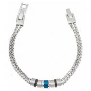 Браслет , серебряный, голубой WowMan Jewelry
