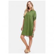 Платье , размер 36, бежевый, зеленый CATNOIR